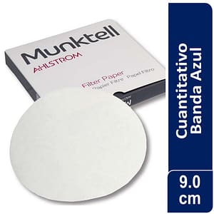 Papel de filtro cuantitativo 00H Banda Azul Filtración Lenta 9 cm 100 ud Munktell